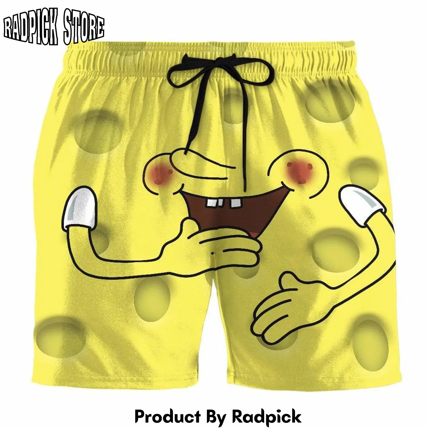 Radpick 3d front and back surprising spongebob squarepants custom summer beach shorts swim trunks rp631506